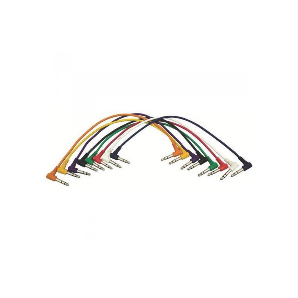 On Stage PC18-17QTR-R Cable Pedales J/J 45cm Pack 8